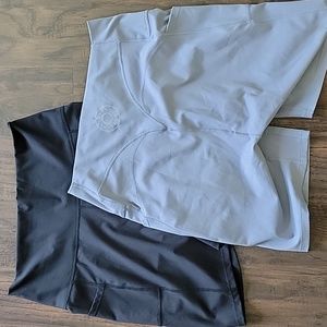 2 pairs biker shorts with pockets.